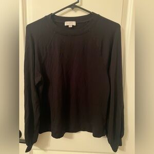 XS LOFT Very Soft oversized Black Crew Neck Sweater (rayon/acrylic)